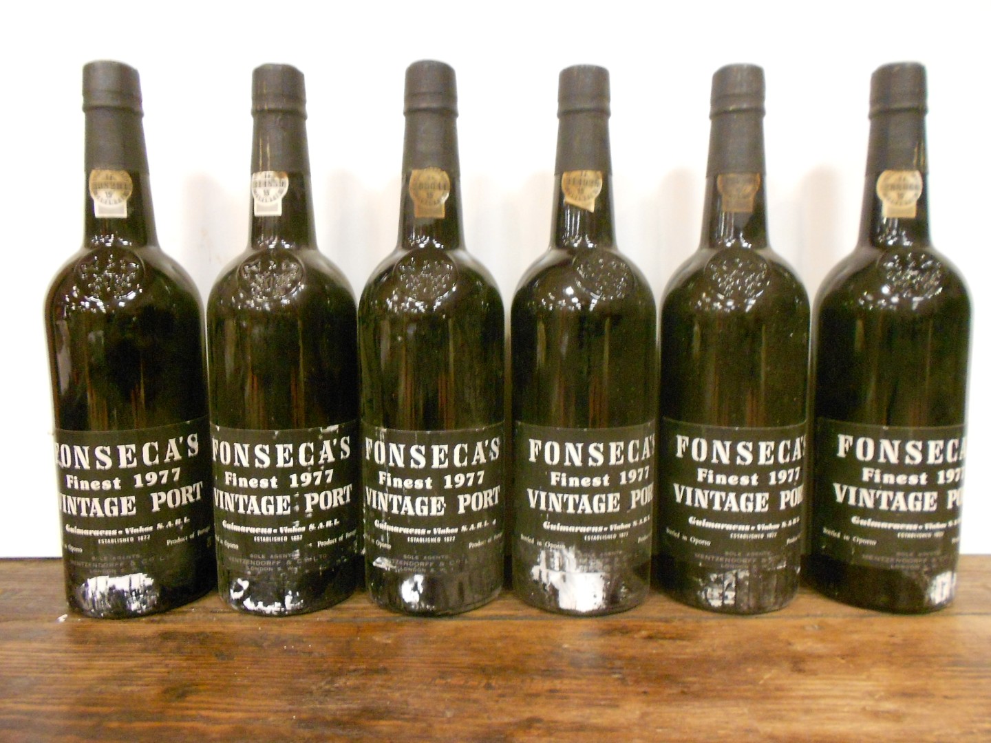 Fonseca Vintage Port 1977, twelve bottles. Removed from a college cellar