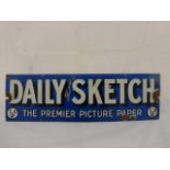 A rare Daily Sketch - 'The Premier Picture Paper 1/2d' rectangular enamel sign, 20 x 6".