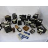 Yesterday's World Camera Shop - a box of assorted cameras to include Kodak 'Retinette', Photavit,