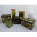 A quantity of assorted tins.