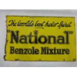 A National Benzole Mixture 'The World's Best Motor Spirit' rectangular double sided enamel sign,