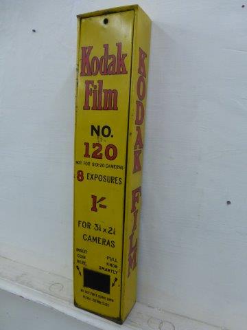 Yesterday's World Camera Shop - a Kodak Film No. 120 vending machine, repainted.