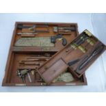 A mahogany and brass bound Maw Son & Thompson, Aldersgate St. London surgeon's kit (incomplete).