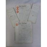 An assortment of four 19th Century leases for the Bridgewater and Alhambra Music Hall, Oldham,