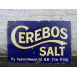 A Cerebos Salt rectangular enamel sign, 32 x 21 1/2".