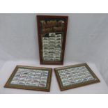 A Taddy & Co Myrtle Grove reproduction set of Railway Locomotives cigarette cards and two framed and