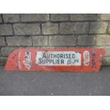 A Dry Super No 003 Authorised Supplier Co JPW metal advertising sign, 12 1/2 x 54".