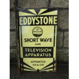 An Eddystone Television Apparatus 'Appointed Dealer' double sided enamel advertising sign with