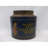 A Sharp's Nut Super-Kreem Toffee oval dispensing tin.