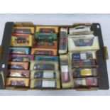 A box of 26 models of Yesteryear, with marbled and straw boxes.