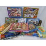 An assortment of puzzles, games, etc.