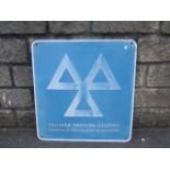 An MOT Vehicle Testing Station sign, 24 x 25".