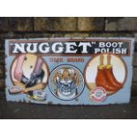 Yesterday's World Museum Cobblers - a Nugget Boot Polish 'Tiger Brand' pictorial enamel sign by