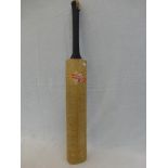 A rare signed cricket bat signed from the Test Match series between England and South Africa in