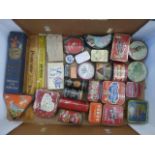 A good box of miniature tins for various products, also Player's snap cards etc.