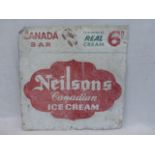 A Neilsons Canadian Ice Cream part pictorial aluminium advertising sign, 24 x 24".