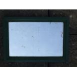 A Great North Railway rectangular mirror, the plate engraved G.N.R., 15 1/4 x 21 3/4".