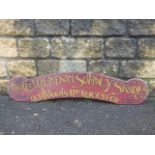 The Clarendon Supply Stores of 93 Queens Road, Leicester wooden cart sign, 43 x 8".