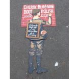 Yesterday's World Museum Cobblers - a rare Cherry Blossom Boot Polish two piece tin advertising sign