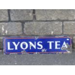 A Lyons Tea rectangular enamel sign, 27 x 7".