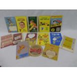 A selection of miniature advertising cards/price cards for various brands of confectionary.