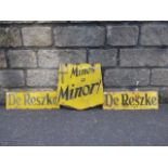 Two De Reszke enamel signs, each 18 x 16" and one other 'Quality De Reszke of course' 15 x 15".