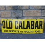 An Old Calabar Dog Biscuits and Poultry Food rectangular enamel sign, 36 x 12".