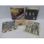 Three Beatles LPs including Please, Please Me; Abbey Road picture disc, limited edition and With The