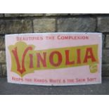 A Vinolia rectangular enamel sign with some restoration, 39 x 20".