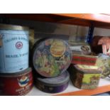 Yesterday's World Sweetie Shop - a good selection of dispensing tins including Lyons Gala Night.