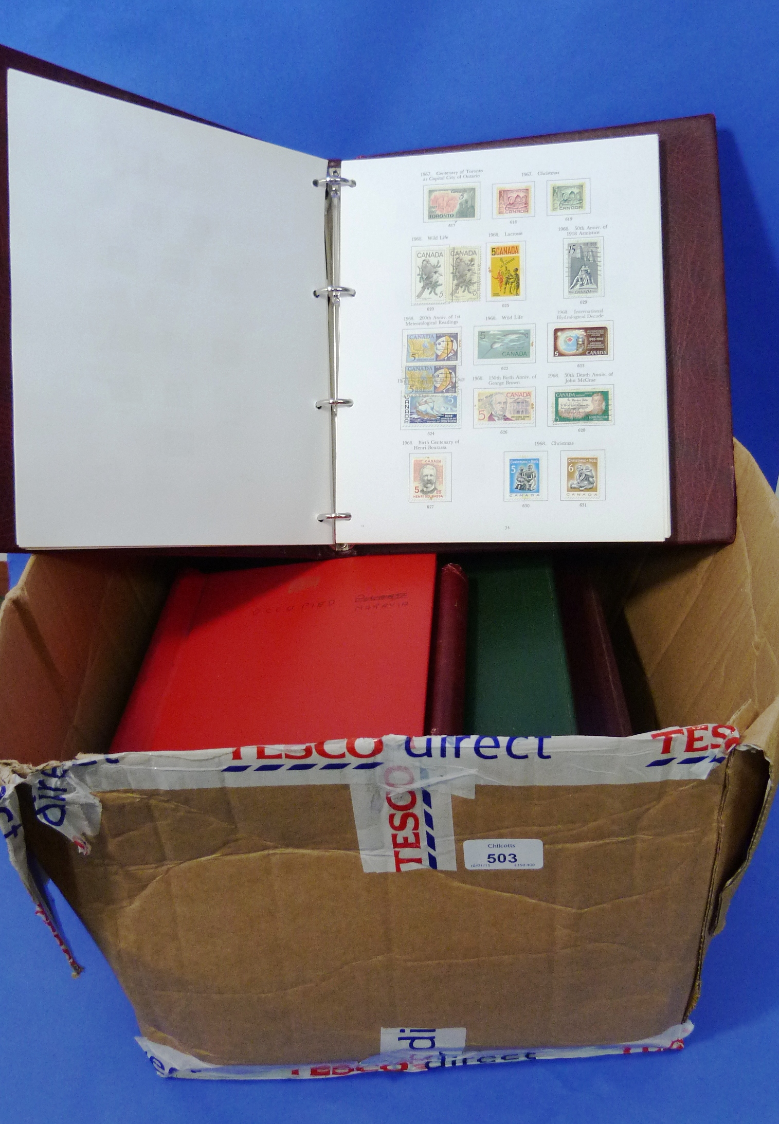 An Accumulation of Stamps and Covers in albums and loose contained in three boxes, with Great - Image 2 of 4