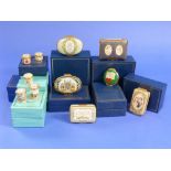 A collection of Halcyon Days Enamels, including "The Marriage of H.R.H. the Prince of Wales to