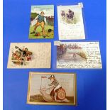 Humorous & Saucy Horse Racing Subjects; 50 cards, 1903 and later, artists include Donald McGill, Tom