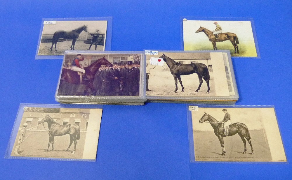 Race Horses; 72 cards, 1902 and later, real photo and printed, some postally used, including many