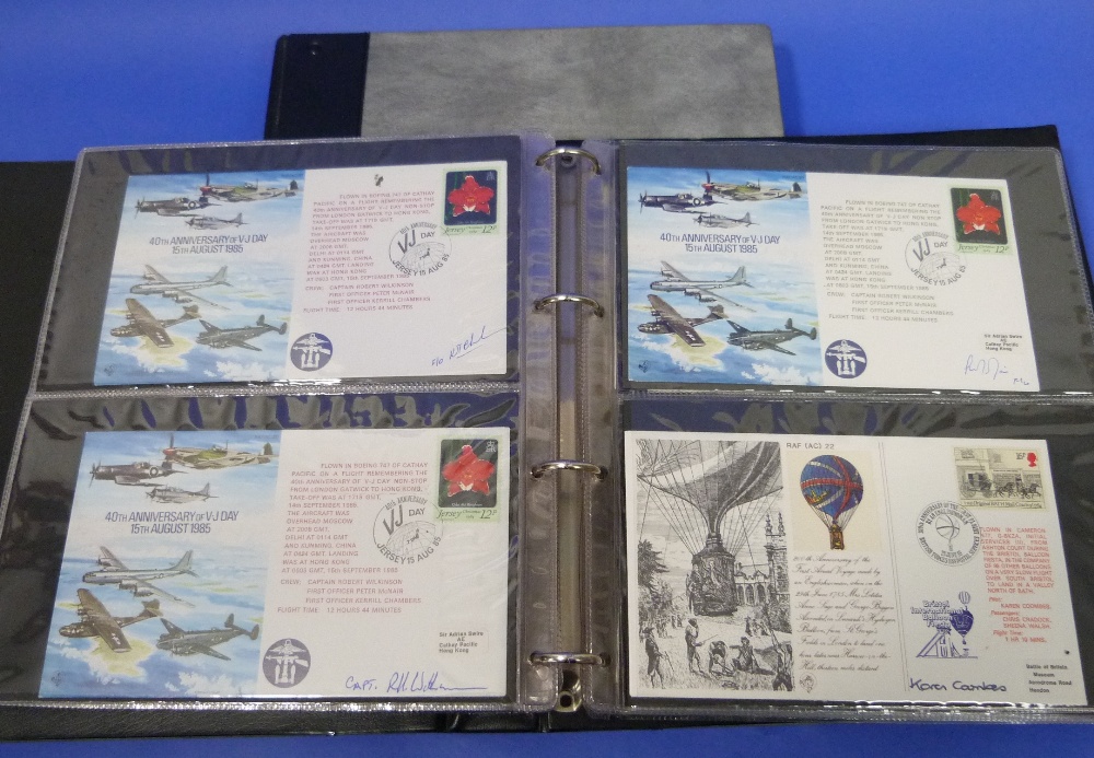 A Collection RAF AC series AC1-100 in two albums 140 covers,73 signed including 20 numbered and