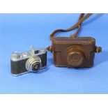 A Miyagawa Picny B Camera, with Picner Anastigmat f3.5 40mm lens, leather case.