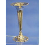 A George V silver Vase, by Daniel & Arter, hallmarked Birmingham, 1913, of twelve-sided fluted