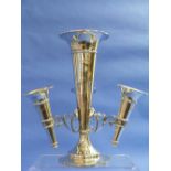 A George V silver Épergne, by Page Keen & Page, hallmarked London, 1915, of four trumpet form,