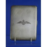 R.A.F. interest; a silver cigarette case, by Trevitt & Sons, hallmarked Birmingham, 1940, of