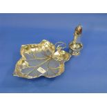 An English silver-plated Sugar Caster, of baluster form with  pierced cover, 6¼in (16cm) high,