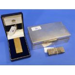 A vintage Dunhill gold-plated Rollagas Cigarette Lighter, in blue Dunhill case with instructions,