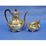 A George V silver Coffee Pot and Sugar Bowl, by Atkin Brothers, hallmarked Sheffield, 1911, of ovoid