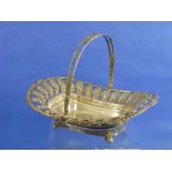 A George III silver Basket, by John & Thomas Settle, hallmarked Sheffield, 1817, of ovoid form