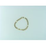 A 9ct gold link Bracelet, 9in (22.75cm) long, approximate weight 21g.