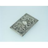 A Chinese silver Card Case, circa late-19thC/early-20thC, maker's mark for Luen Wo (Shanghai), of