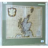 1771 Bonne Map of Scotland; a decorative map of Scotland including the Shetland, Orkney and Hebrides