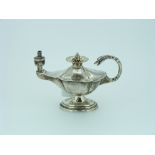 A George V silver Aladdin's Lamp-style Table Lighter, by Henry Matthews, hallmarked Birmingham,