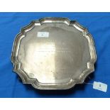 A George VI silver Salver, by Goldsmiths & Silversmiths Co Ltd, hallmarked London, 1943, of shaped