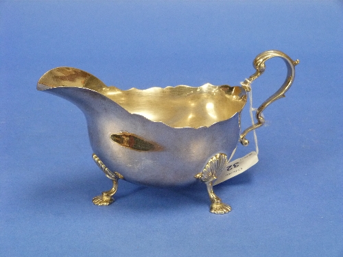 An Elizabeth II silver Sauce Boat, by Edward Barnard & Sons Ltd, hallmarked London, 1966, in the