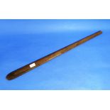 A Pacific style War Club, of paddle form, 32in (81cm) long. THIS LOT WILL BE SOLD ON SATURDAY 12TH